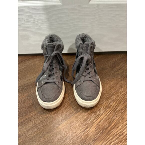 Marc Fisher Fellow Faux Fur High-top Sneakers Size 6.5 - Picture 6 of 9